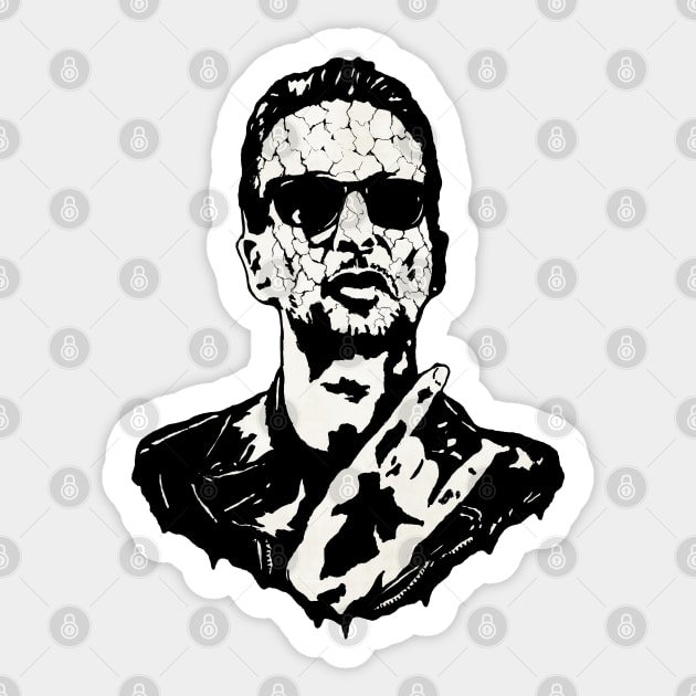 Dave Gahan Portrait Art Sticker by surmind
